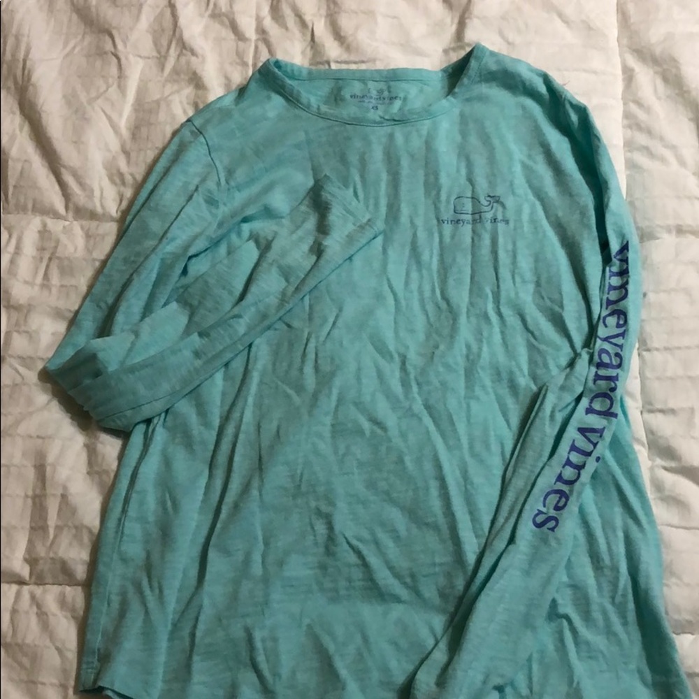 Turquoise long sleeve shirt
